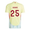 Maillot de Supporter Espagne Dani Vivian 25 Extérieur Euro 2024 Pour Homme